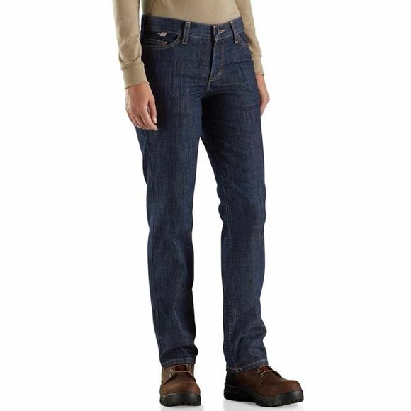 Carhartt Denim - Carhartt Women’s FR Rugged Flex Jeans Original Fit Size 10S NFPA 2112 Compliant